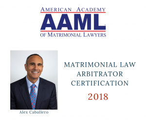 Alexander Caballero Matrimonial Law Artibrator Certification