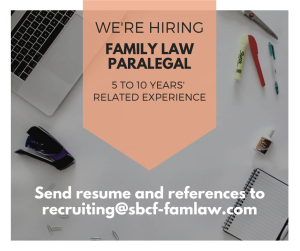 Sesssums Black is seeking an experienced family law paralegal.