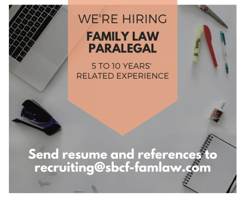 Sesssums Black is seeking an experienced family law paralegal.