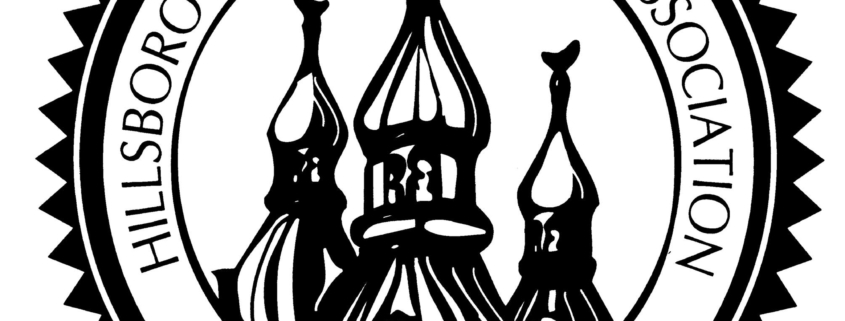 Image of minarets inside a logo (Hillsborough County Bar Association)