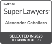 Alex Caballero 2023 Super Lawyers badge