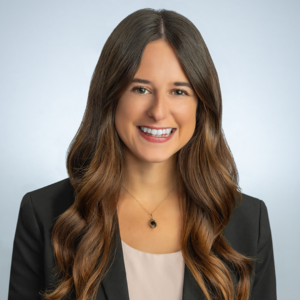 Smiling woman in business attire