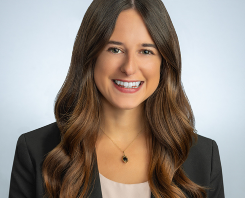 Smiling woman in business attire