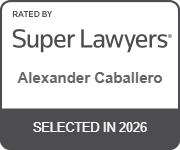 a gray and white logo for super lawyers